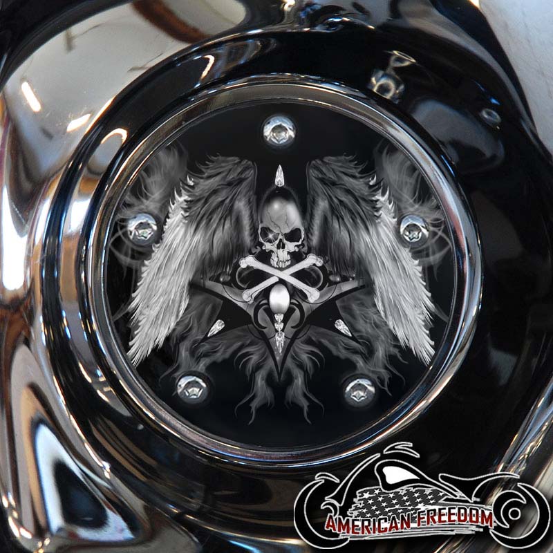 Custom Timing Cover - Skull With Wings